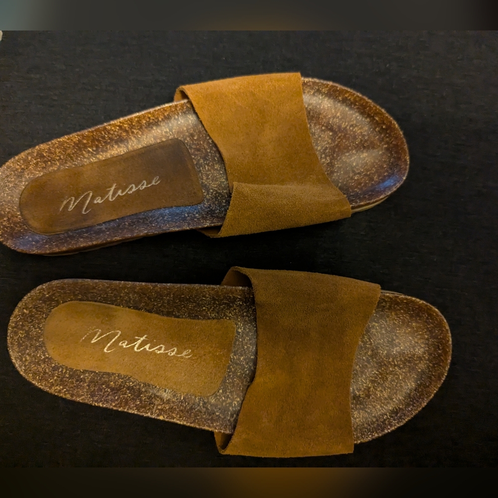 Matisse suede sandal slides